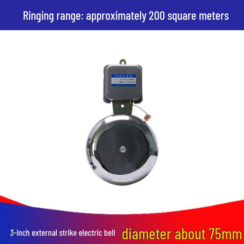 Sparkless Indoor/Outdoor Remote-Controlled Timed Electric Bell
