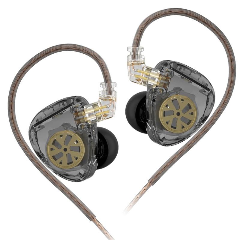 Double Dynamic Coils Earphones High Resolution Sound with Deeply Bass, Corded In Ear Earbud for Sports Gaming