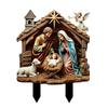 Acrylic Garden Stake Unique Nativity Design Stake Christmas Nativity Scene Garden Stake Yard Decor for Outdoor Patio Lawn 2d