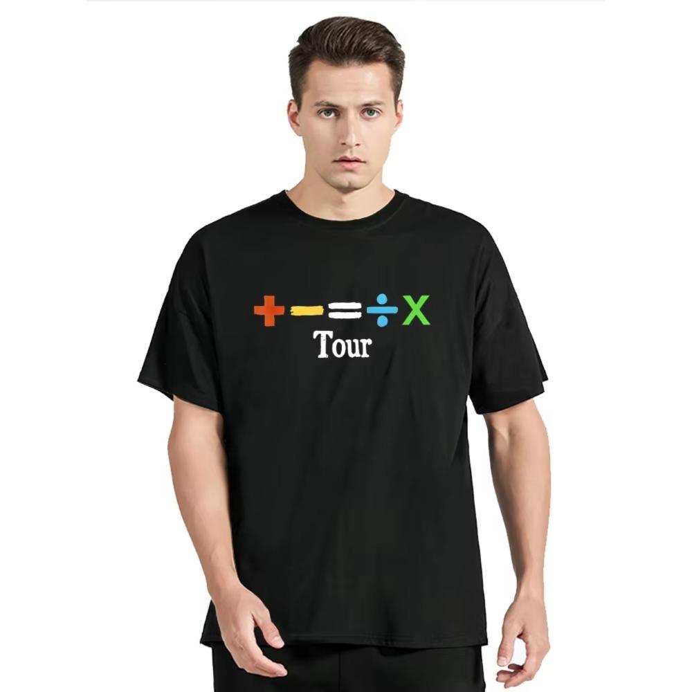 

Математика Музыкальный тур Мужская футболка с принтом 2025 Альбомы Эда Ширана Подарочная футболка для фанатов Мужские топы Летняя хлопковая футболка Одежда XL