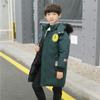 Boys' Winter Hooded Casual Jacket Medium To Large Child Size Thickened Warmth-Retaining Puffer Coat