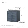 Nagai Kosan Living Storage Document Desk Assembly Box, 4-Tier Drawer, Case, Storage, Required, Gray, NK-482