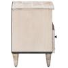 Bedside Table 2 pcs White 40 x 33 x 46 cm Solid Mango Wood