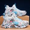 High Street Graffiti Men Sneakers Women Lightweight Blade Running Shoes Comfy Cushioning Sock Sports Walking Shoes Male Footwear