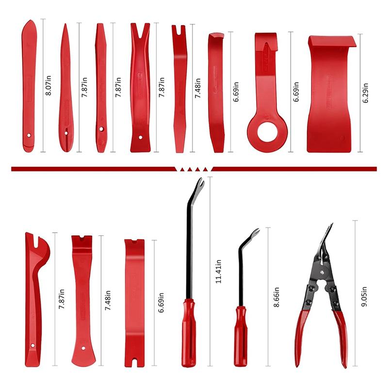 Auto Clip Pliers, 19 Pcs Trim Removal Tool Set, Fastener Terminal Remover With Plastic Pry Tools For Car Panel/Dash