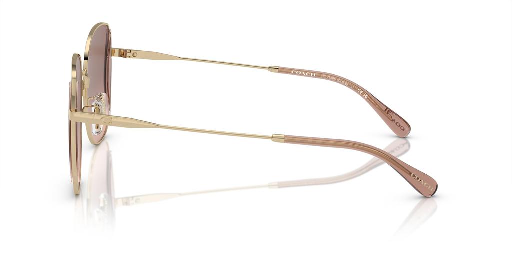 Coach Shiny Light Gold Size HC7158D CL906 Women's Sunglasses, 58,