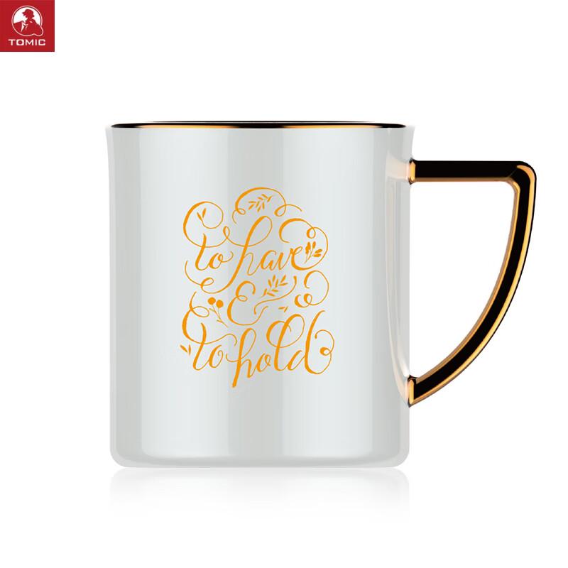 TOMIC Nordic Style Gold-Rimmed Ceramic Mug