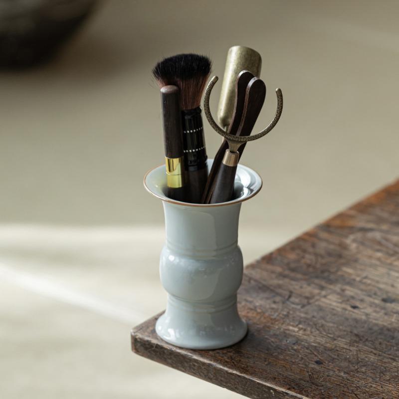 

Azure Ru Kiln Ice Cracked Porcelain Tea Six Gentlemen Antique Tea Tool Set Teaware Utensils Tea Ceremony Equipment Supplies