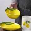 Creative Hand-painted Relief Lemon Ceramic Plates, Soup Bowls, Fish Plates, Dessert Plates, Storage Jars, Irregular Tableware
