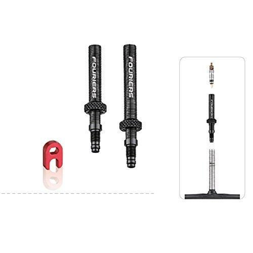 FOURIERS Bicycle Valve Extender, Presta Valve Extension Adapter, Tubeless Valve Extender, 40mm