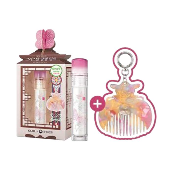 [Royal Edition] CLIO Crystal Glam Tint 3.4g (+ Lucky Pouch Comb Keyring Gift) 33 Pearl Butterfly Mauve