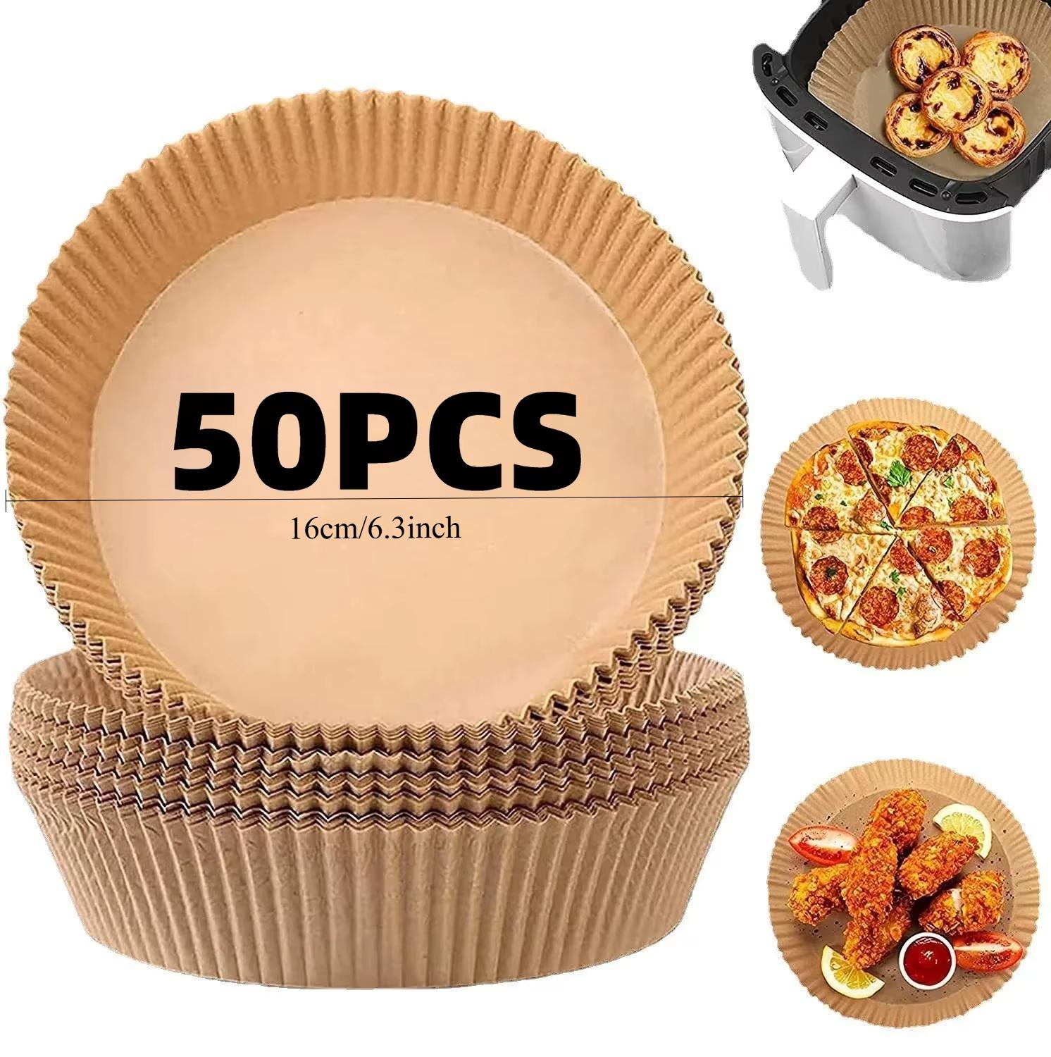 

50/100/300 шт. Одноразовая бумага для аэрофритюрницы, антипригарная, для выпечки в аэрофритюрнице, бумажные вкладыши для аэрофритюрницы, бумажные кухонные аксессуары