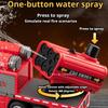 1:50 Spray Fire Truck Miniature Toy Model Alloy Diecast Car Sound Light Pull Back One Click Water Spray Vehice Kid Birthday Gift