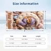 Teddy Bear Theme Beach Towel Personalized Custom Name & Text Soft Quick Dry Beach Towel for Swimming Travel