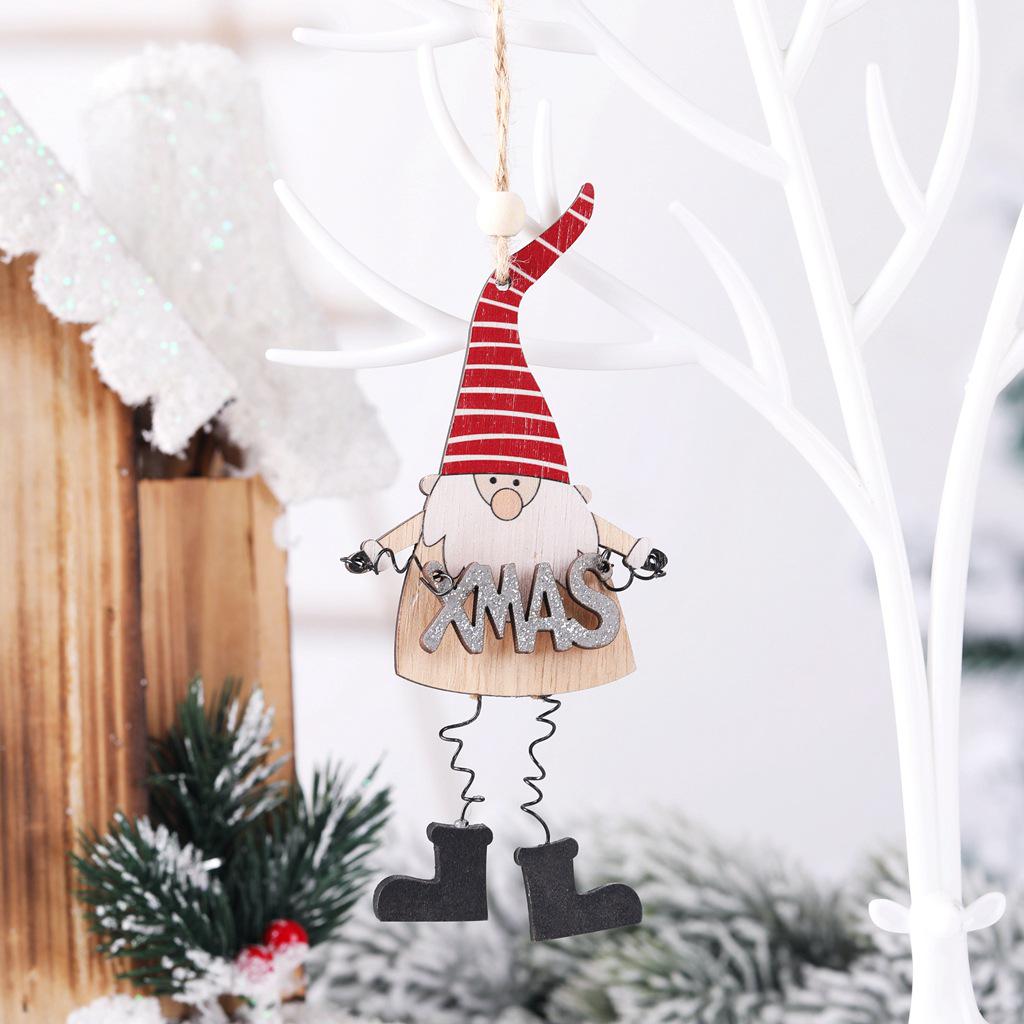 Colorful Christmas Wooden Ornaments: Creative Cane, Letter & Figurine Decorations
