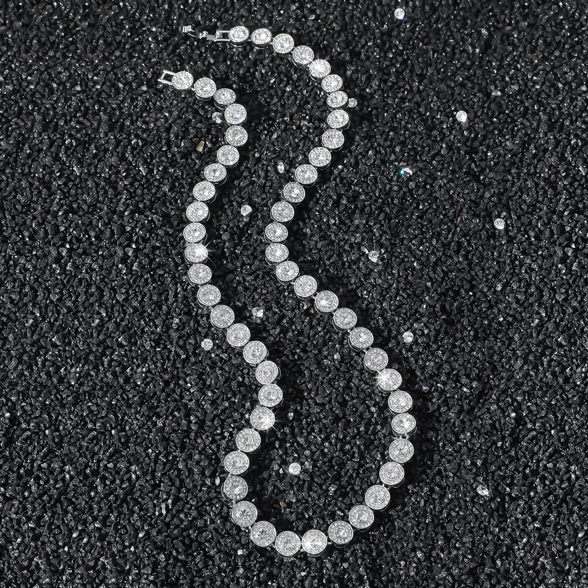 

Мужское 8-миллиметровое круглое хип-хоп ожерелье с бриллиантовой вышивкой