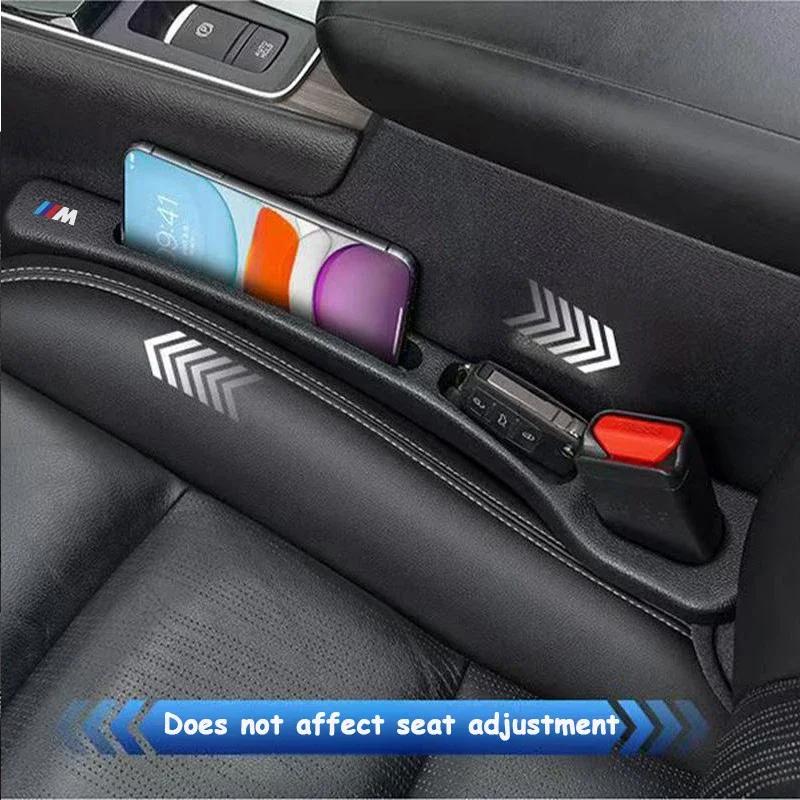 New 2pcs Car Seat Gap Filler Strips Car Storage Organizer bag box For BMW M E34 E36 E60 E90 E46 E39 E70 F10 F20 F30 X5 M3 M