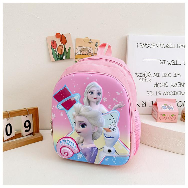 Adorable Animal Pattern Nylon Backpack For Kids Ages 3-6 Cute And Trendy School Bag розовый