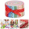 40Pcs Printed Colorful Patchwork Roll DIY & Quilt Beginners Fabric Strips 6.3x50CM Polka Dot Series Cotton Fabric