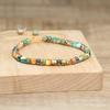 Rainbow Imperial Jasper Square Bead Bracelet – Hematite Accent Adjustable Boho Jewelry, Joy Energy Gift for Men & Women