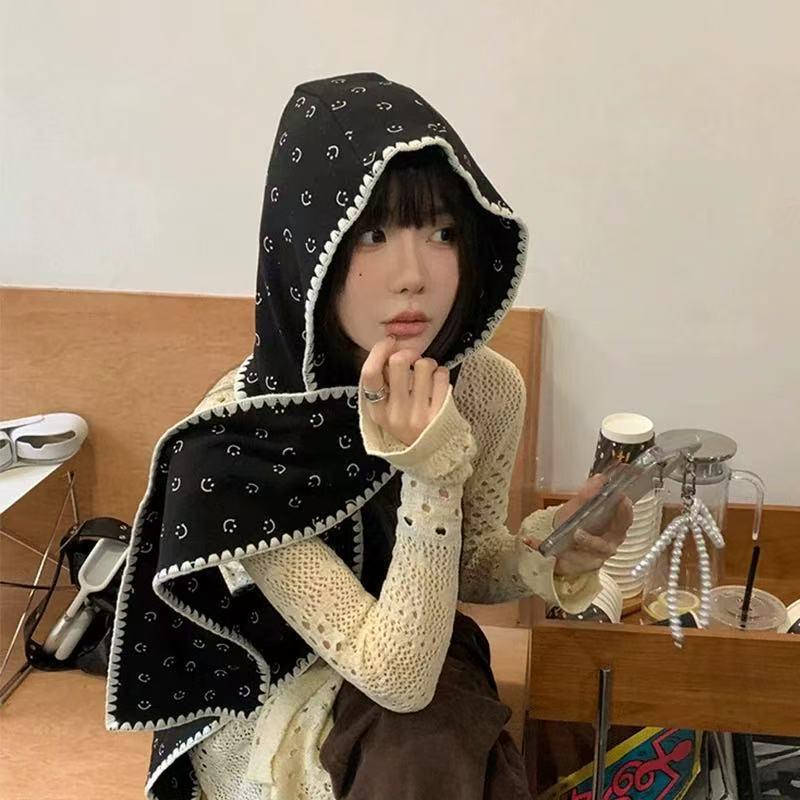 

Женский шарф-капюшон и гетра для шеи с бантом, осень/зима 2025, корейский стиль One Size