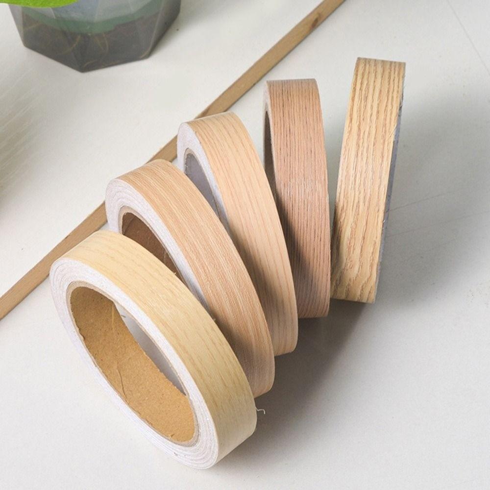 10m*1.5cm Wood Grain Edging Tape Thickened Self Adhesive Border Sealing Strips PVC Wooden Board Wrapping Decoration