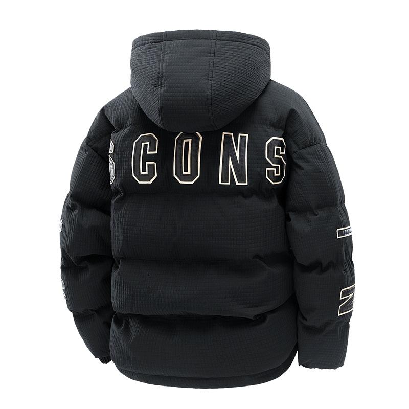 Hooded Cotton Coat Men's Winter Fashion New Loose Anti-thickening Cotton Clothing Plaid Leisure Cotton Jacket Jacket Men