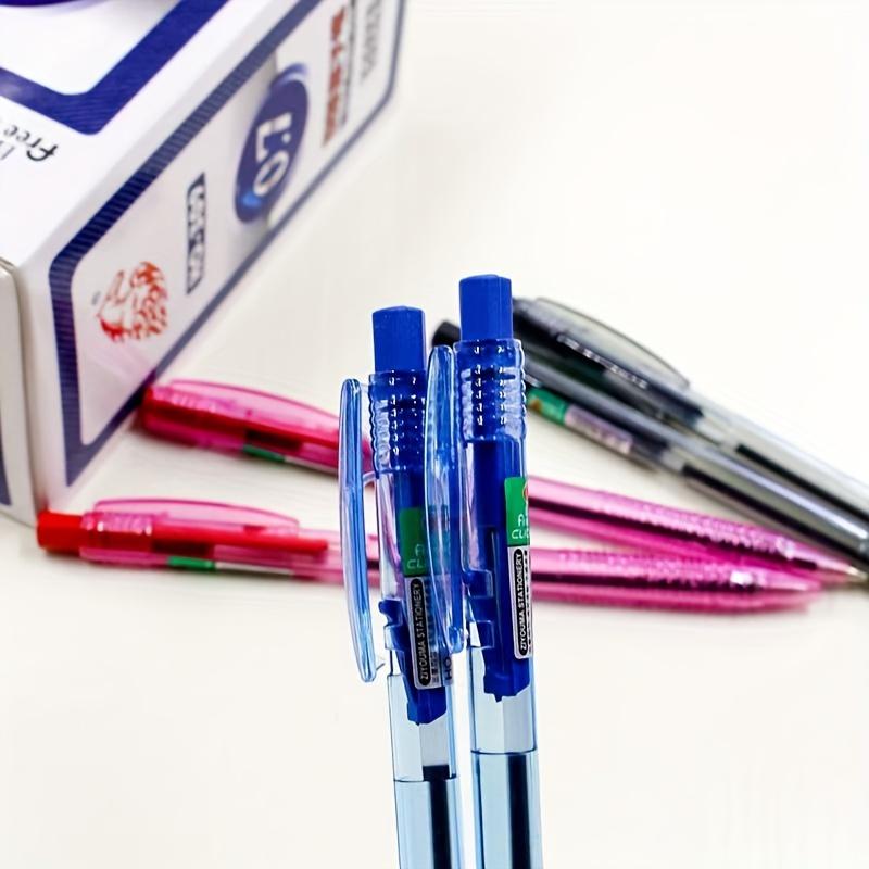 16pcs Press 0.7mm Round Ballpoint Pen Free Horse Round Ballpoint Pen Black Blue Red Ballpoint Pen Quick Drying Writing Smooth