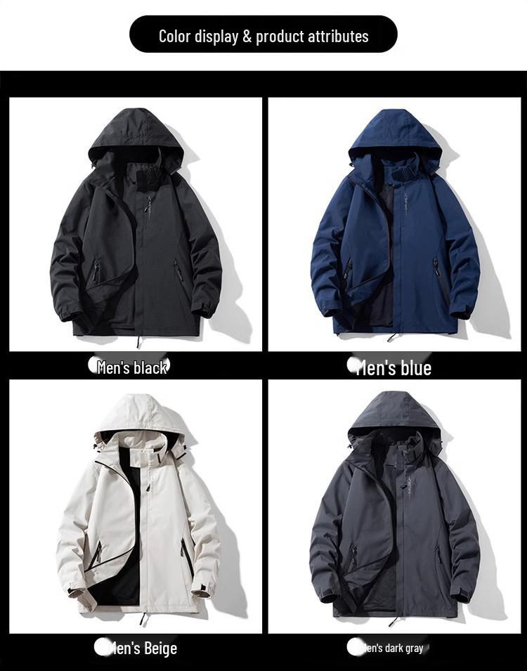 Men's Autumn 2024 Trendy American Functional Outdoor Windbreaker Jacket