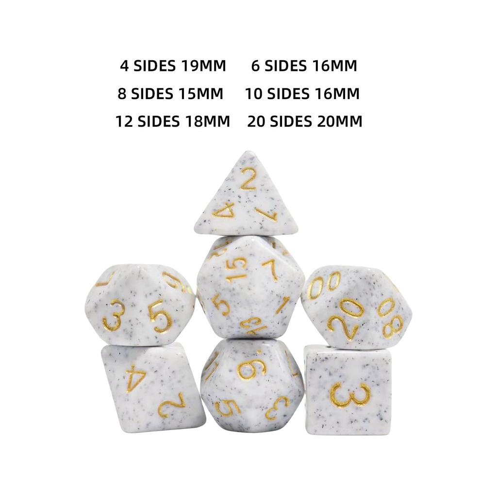 7Pcs Game Dices Set Multi Sided Game Dices Polyhedral Dices Dice Set for Bar