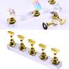 1Set False Nail Tips Practice Trainning Display Stand Holder Base Alloy Crystal Nail Art Polish Display Manicure Tools