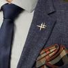 Rhinestone Star Brooch Double Star Lapel Pin Sparkling Star Brooch Pin Fashion Accessory for Men Women Shirts Coats