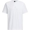 Adidas Solid Color Logo Embroidered Crew Neck Short Sleeve Drop Shoulder T-Shirt Men Tops White IA8130
