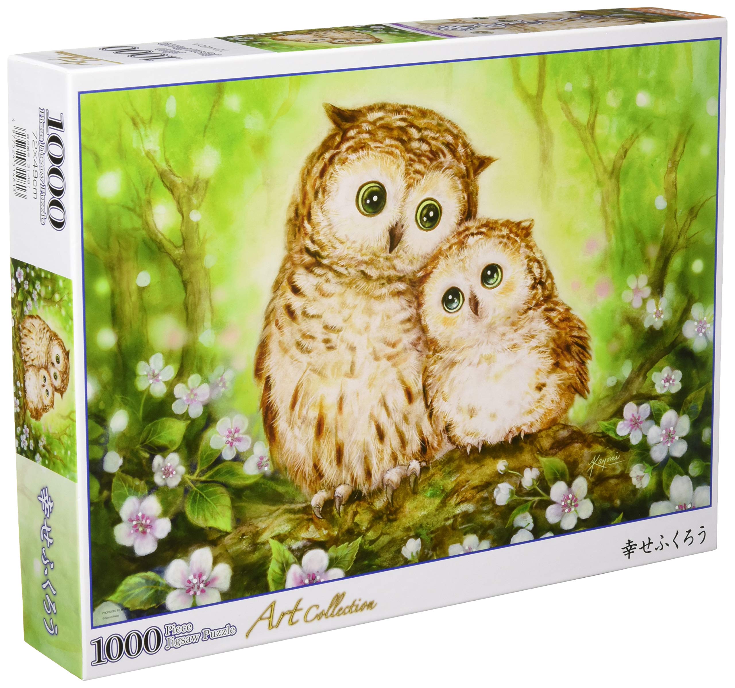 пазл Счастливая сова x 72 [Сделано в Японии] 1000 деталей (49 см)