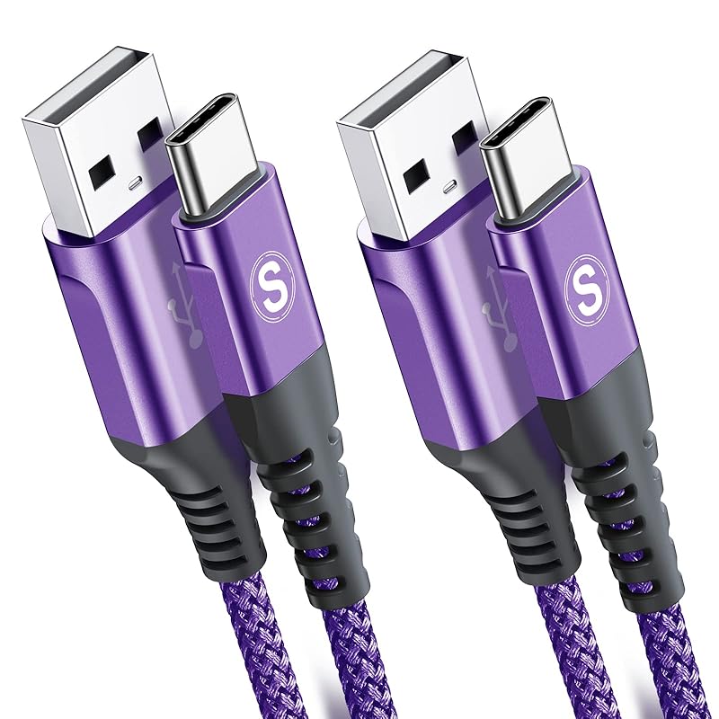 

USB Type C Cable [2M/Set of 2] Sweguard USB-C & USB-A 3.1A Cable [QC3.0 compatible quick charging] type c charging cable iPhone16/iPhone 15 Pro MAX,