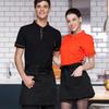New Unisex Waist Apron 3 Pockets Black Half Apron Waiter Half Waist Apron Cafe Shop
