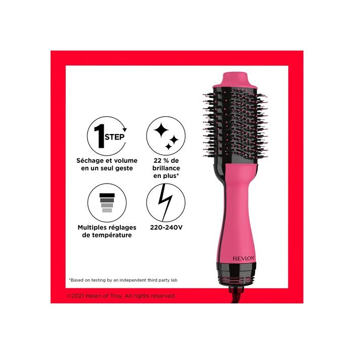 Brosse de séchage - REVLON - RVDR5222E - 2 en 1 - 3 températures - Ioniseur d'air