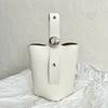 Bolso Mujer Nuevo Cubo de Piedra Bolso Cubo Cuero Importado Un Hombro Cruzado Portátil Gran Capacidad