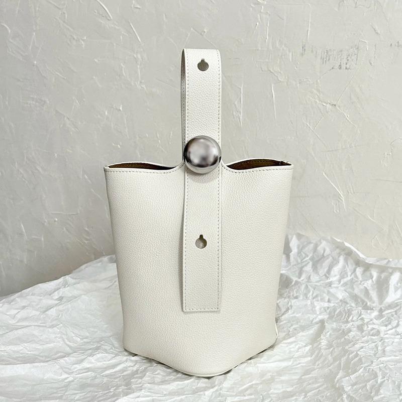 Bolso Mujer Nuevo Cubo de Piedra Bolso Cubo Cuero Importado Un Hombro Cruzado Portátil Gran Capacidad