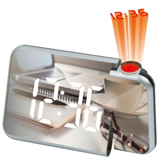 

Электронные часы, большой экран, дата, портативное надежное зеркало, настольный аксессуар для будильника