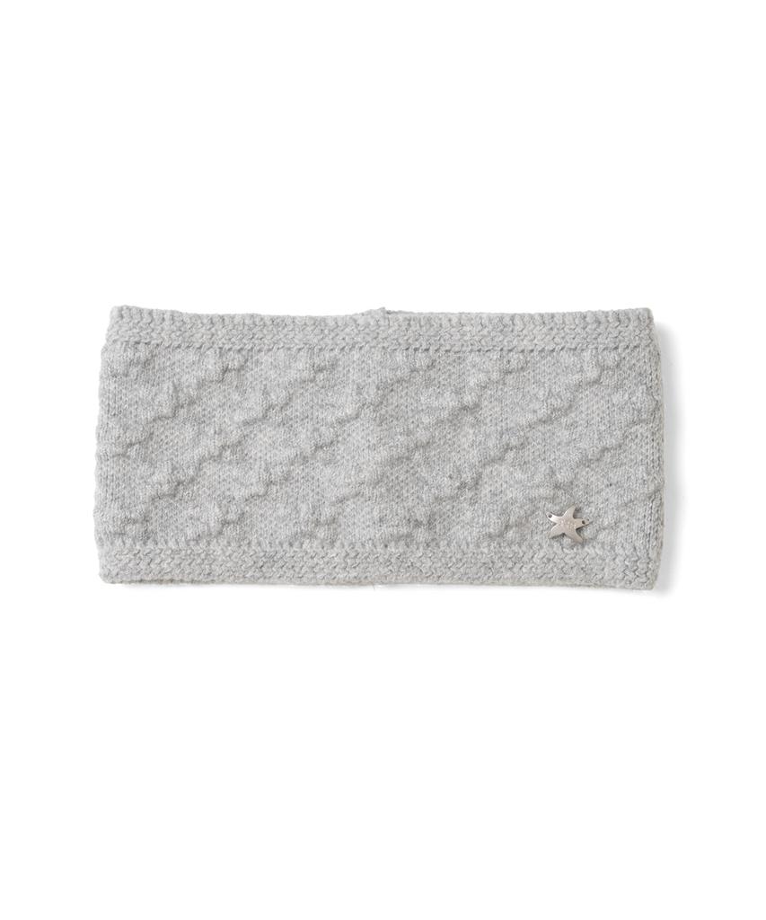 THE COLDEST MOMENT Tcm Cross Knit Head Band (Grey)