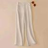 Spring Summer Fashion Women Pants Linen Long Trousers Wide Leg Plain Holiday Casual Pant Streetwear Bottoms