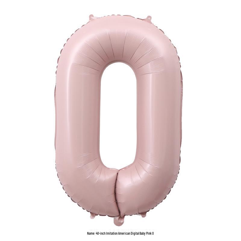 40-Inch Baby Pink & Blue Number Balloons for 100-Day or First Birthday Party Decorations