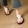 Fashion 2025 Summer Women Sandals Split Leather Women Slippers Open Toe Flat with Women Shoes Slingback Flip Flops Modern Beach Slippers