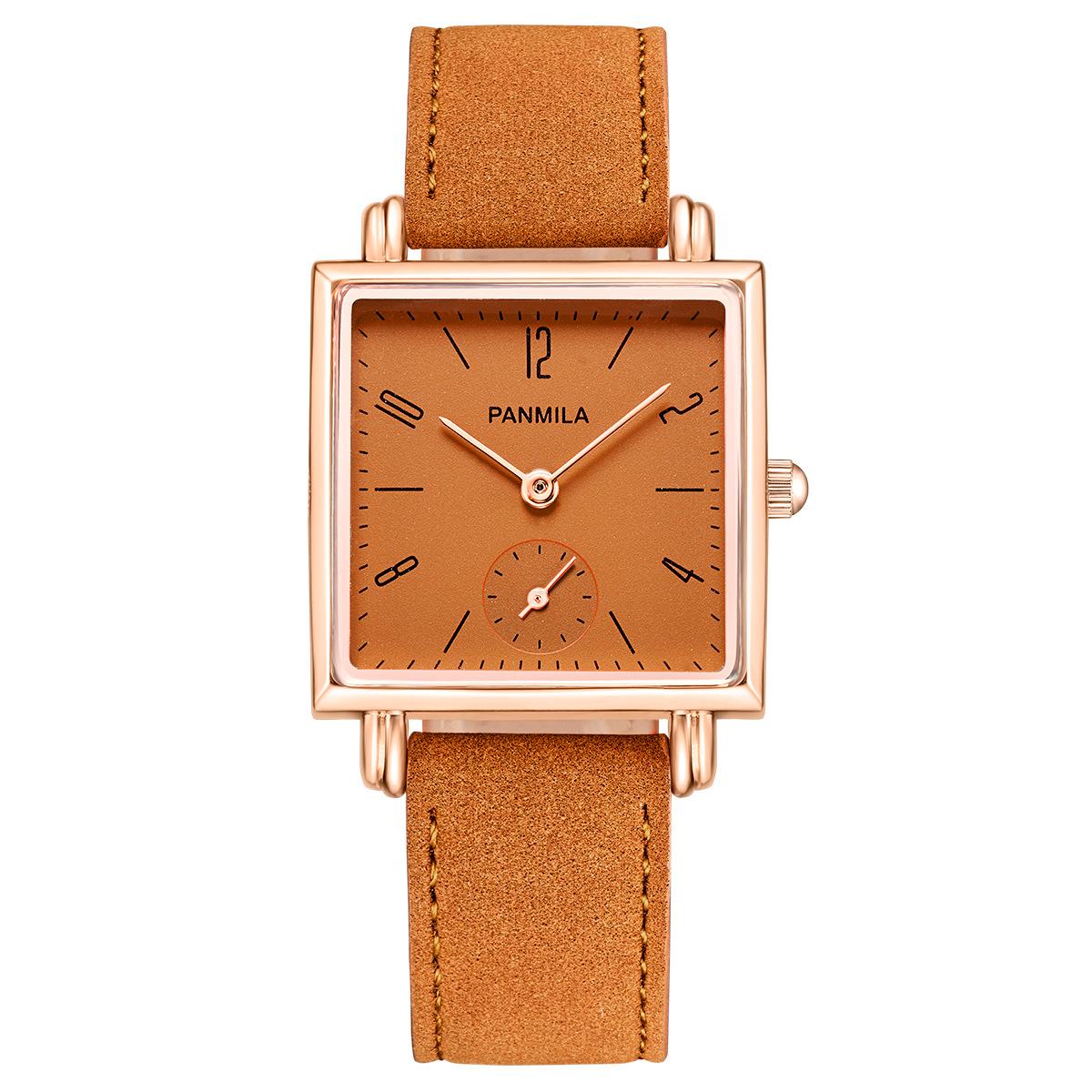 

Женские часы в стиле ретро британский литературный стиль Ins, простые кварцевые квадратные женские часы с поясом