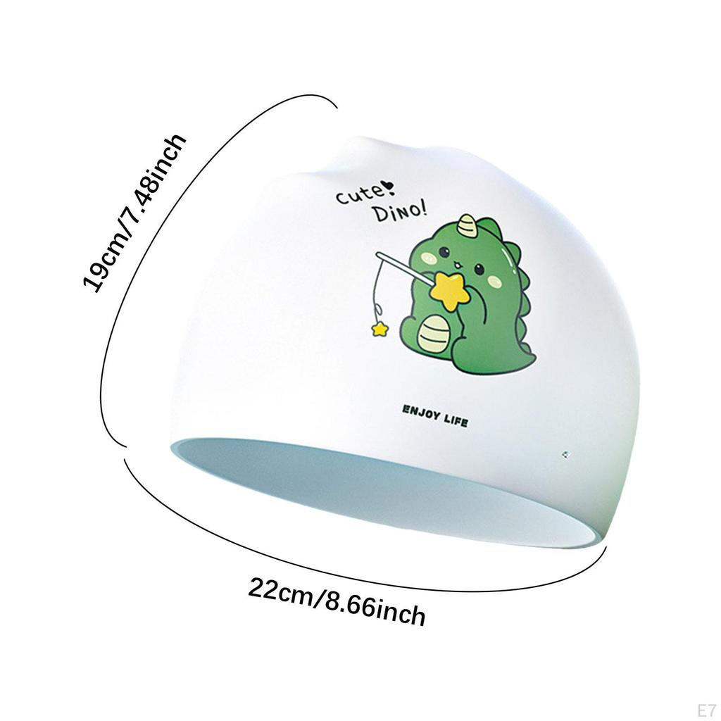 Cartoon Swimming Cap for Girls, Boys, Teenagers, Cap, Shower Diving, Beach, Surfing