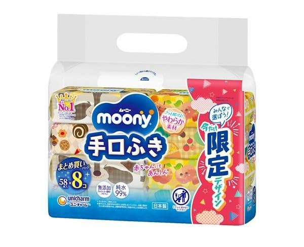 

Сменный блок салфеток Unicharm Moony Tuguchi 58 шт. x 8 шт.