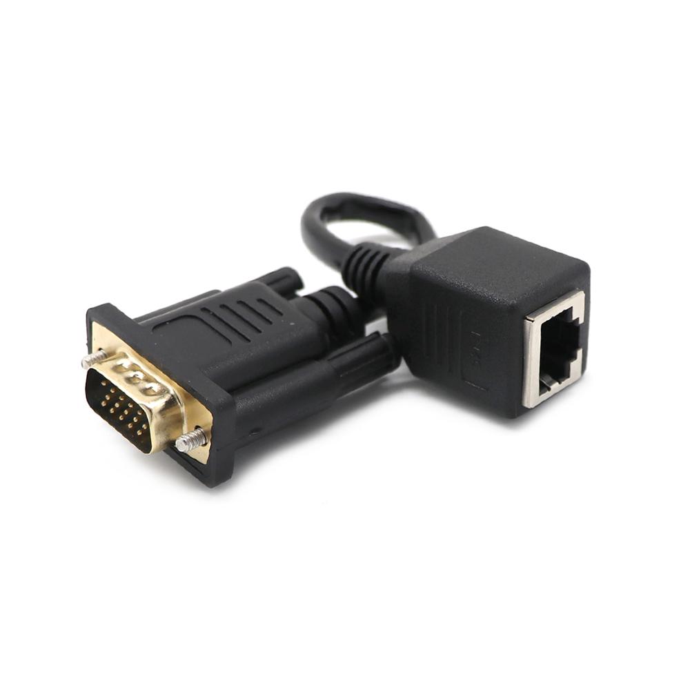 LAN CAT5 CAT6 Male/Female To Female Network Cable Adapter Ethernet Port VGA To RJ45 VGA Extender