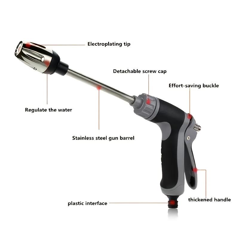 High-Pressure Water Gun Garden Hose Nozzle Garden Watering Hose Sprayer Cleaning Tool Handle Spray Gun For 3/4" Car Washing
