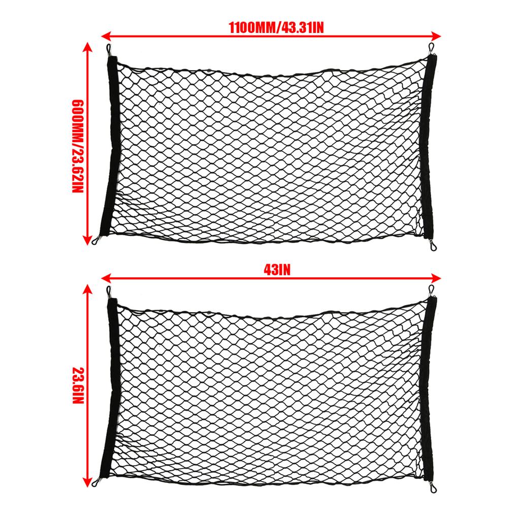 110 x 60 cm Auto-Gepäcknetz, Nylon, elastisches Netz, Gepäckaufbewahrung, SUV, Pickup, LKW